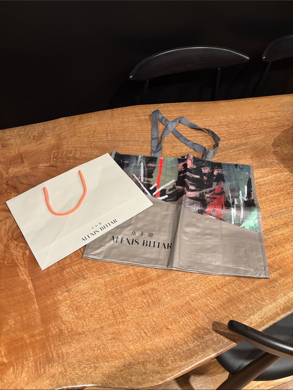 Alexis Bittar shopping bags